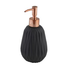 Axentia Chicago dispenser for liquid soap from black dolomite, Ø 8.5, 17.8 cm volume 330 ml