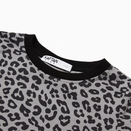 T-shirt Children's shortenedkAFTAN TRENDY GREY, R.32 (110-116)-6