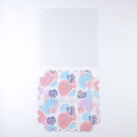 Cookie box, confectionery packaging with PVC lid, “abstraction”, 21 x 21 x 3 cm-5