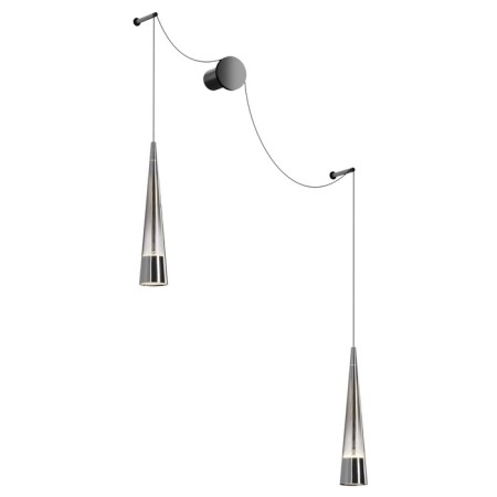 Bra Maytoni P090WL-L24CH3K, 2XLED, 24W, 38.9x48.9x228.9 cm, 840lm, color chromium-3
