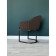 SHELL chair, 56 × 63 × 83 cm, brown color, black frame
