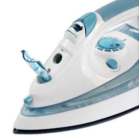 Iron Delta Lux DL-710, 2400 W, ceramic sole, 25 g/min, 320 ml, blue and white-4