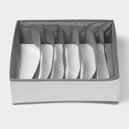 Organizer for storing linen "Thread", 7 cells, 33 × 32 × 10 cm, color gray color-2