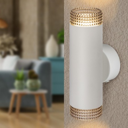 Lamp Wall Era WL50 WH/BK, 55x185x85 mm, IP20, GU10, 2x12W, black color, white