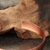 Bracelet "coil tangle", plate, narrow, copper