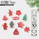 A set of vinyl stickers on the windows "Gingerbread", reusable, 10 x 10 cm, New Year