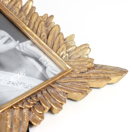 Photo frame Polystone 10x15 cm "Fogger" gold 19x25.5 cm-3