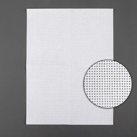 Embroidery canvas, No. 11, 30 × 40 cm, white color