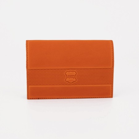 Passport cover, embossing, Latin letters, redhead color-1
