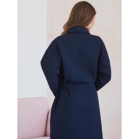 Unisex bathrobe Pamira, size xxl, blue color-9