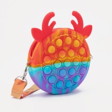 Сумка детская для девочки на молнии, pop it, цвет разноцветный