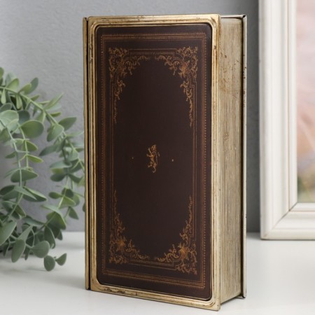 Broke-book metal, leatherette "Heraldic lion" 20x12x4 cm-1