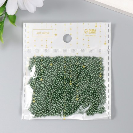 Glass 12/0 "Platino-green" 15 g-2