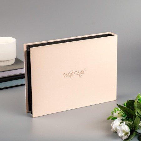 Photo album 25 sheets (corners+rings) "White Feather" 27x19 cm-3