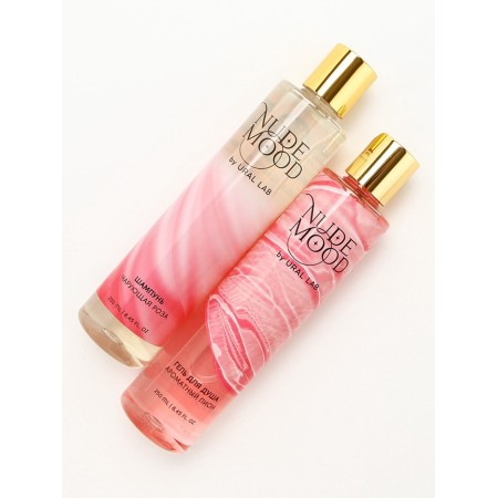 Gift set Ural Lab: shower gel and hair shampoo, 2x250 ml, rose and peony aroma-3