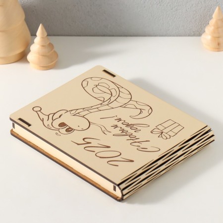 New Year's box "Snake in a hat" 15x12x2 cm-3