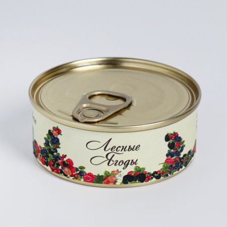 Natural candle in a tin can of soy wax "Forest Berries", 7.5x3 cm-1