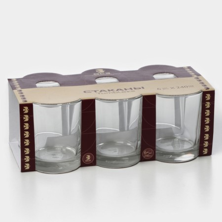 Set of glass glasses, 240 ml, 6 pcs-2
