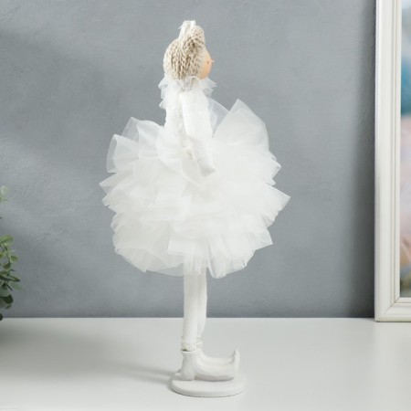 Interior doll "Princess in a white outfit, with heart" 43x18x19.5 cm-1