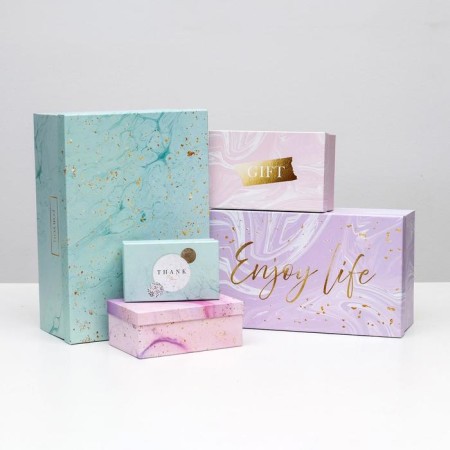A set of boxes 15 in 1, gift packaging, “texture”, 12 x 6.8 x 4 cm - 46.6 x 30.2 x 17.5 cm-3