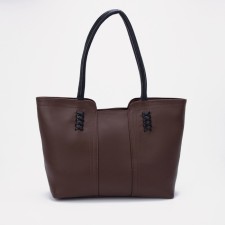 Zipper bag with zipper, brown color