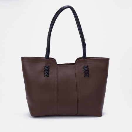 Zipper bag with zipper, brown color