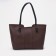 Zipper bag with zipper, brown color