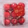 Set of balls plastic D-3 cm, 9 pcs "Samarina" red