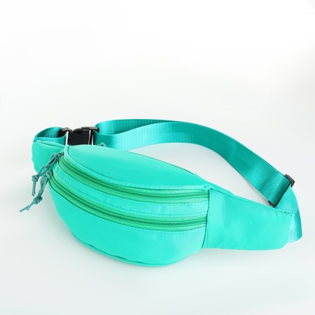 Lightning waist bag, 2 pockets, turquoise color