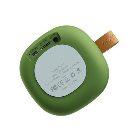 Portable column Hoco BS31, 3 W, 500 mAh, BT4.2, Microsd, AUX, Green-2