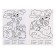 Training coloring for numbers and figures "Fairytale Heroes", size - 14.8 × 21 cm, 8 p.