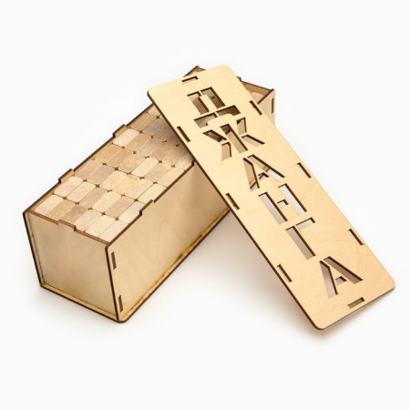 Falling tower, jenga "lux", 54 bar, bar 7 x 2.5 x 1 cm, in a wooden box-2