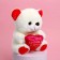 Soft toy "I love you", bear, 22 cm, mix