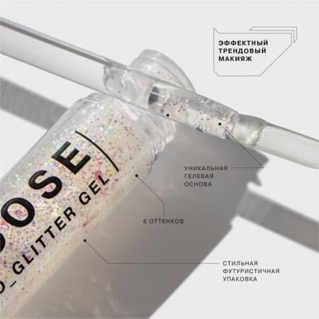 Influence Beauty Glitter Dose Gel Gel Balmon, Ton 01, 6.5 ml-2