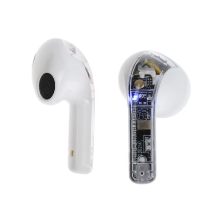 Wireless headphones R20, TWS, inserts, BT 5.3, 30/200 mAh, noise reduction, white-2