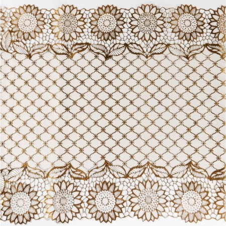 Openwork napkin for the table "Bouquet", 84 × 40 cm, PVC, color gold-4