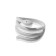 Ring "snake" bright, narrow, white color, size 18