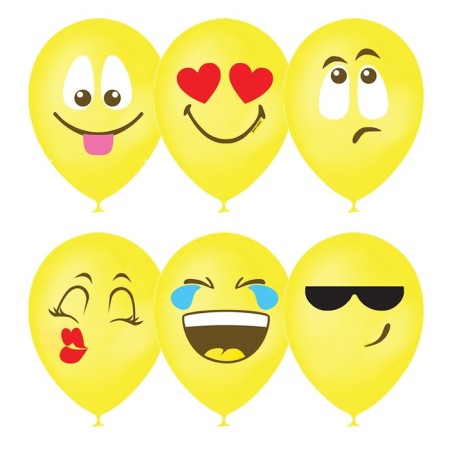 Shar Latex 12 “Emotions. Smile”, pastel, 1-sided, set 25 pcs., Yellow color
