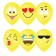 Shar Latex 12 “Emotions. Smile”, pastel, 1-sided, set 25 pcs., Yellow color