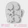 Baking form New Year's share "New Year's mittens", silicone, 6 cells, 24 × 20.5 × 2.5 cm, color gray color