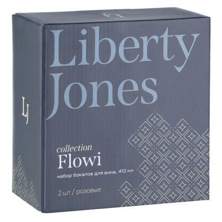 A set of glasses for the wine Liberty Jones Flowi, 410 ml, 2 pcs, pink color-4
