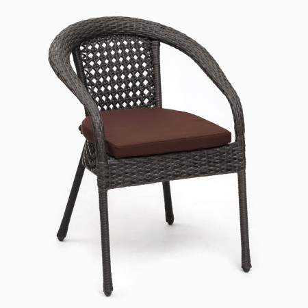 Sadovaya chair of artificial rattan 60x70x80cm wenge with a pillow