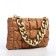 Lightning bag, long chain, brown color