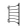Water towel "Sanprise" Classic P6, 500x800 mm, side connector, black matte