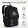 A backpack with a zipper, 2 external pockets, black color
