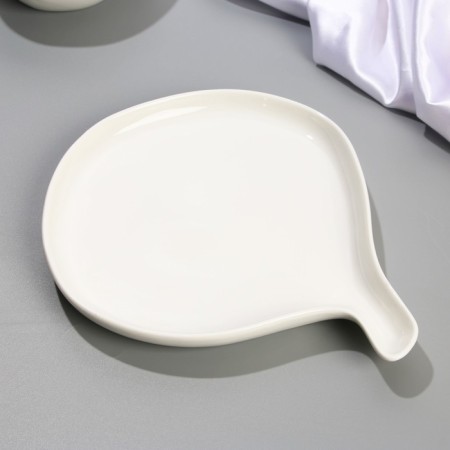 Ceramic ceramic dish for serving "Khinkali", 22.5 x 26.5 cm, white color-2