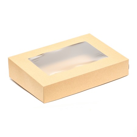 The box is folding, with a window, craft, 28 x 20 x 5 cm, set 10pcs.-1
