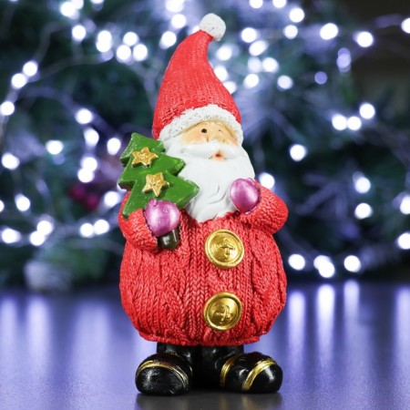 New Year's figure "Santa Claus with a Christmas tree" 7x6x17cm