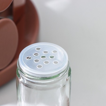 Set for glass spices on the stand “Prof”, 100 ml, 19 × 20 cm, 12 pcs, bronze color-5