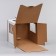 Box for cake 2 windows, with handles, white, 28 x 28 x 28 cm